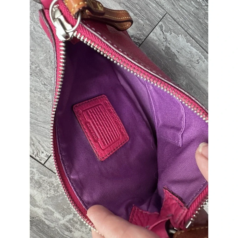 2005 Coach Vintage Chelsea Hobo Pink Pebbled Leather Shoulder8E96